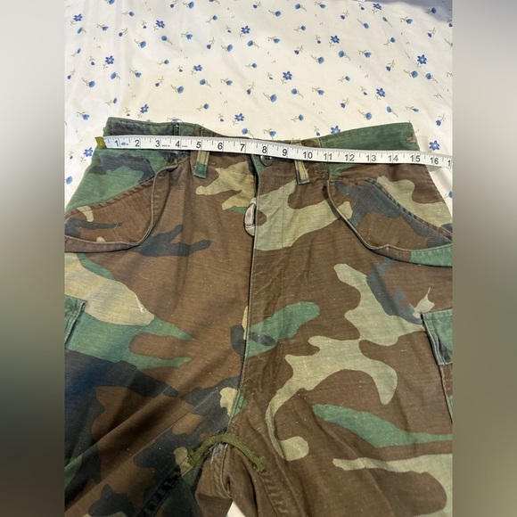 Vintage 80's Era USGI Woodland BDU Camouflage Combat Pants Trouser Wide Leg - Picture 3 of 16